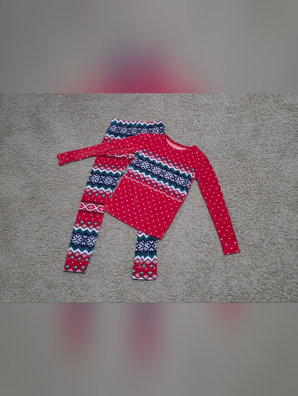 Kids Red Cotton Pajama Set